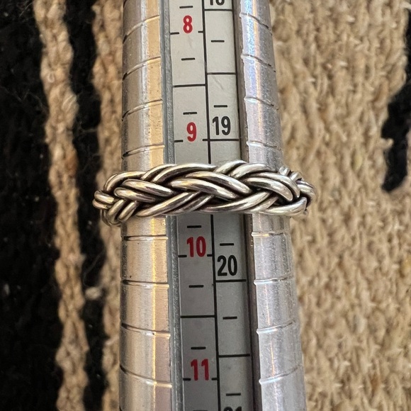 ❤️ Signed Hand Braided 925 Band Unisex Sz 9.5 Ring Celtic Viking Navajo 4.9 Gm - Picture 8 of 13